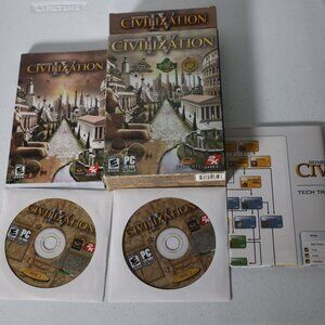 Sid Meier's Civilization IV (PC CD ROM, 2005) Complete 2 Discs, Manual, Tech Tre